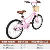 imageWEIZE Girls Bike for 614 Years Old 20 24 Inch Kids Bike with Basket and Kickstand Retro Style Childrens Bicycle for Teen Girls Lightweight Steel Frame Multiple ColorsPink