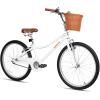 imageWEIZE Girls Bike for 614 Years Old 20 24 Inch Kids Bike with Basket and Kickstand Retro Style Childrens Bicycle for Teen Girls Lightweight Steel Frame Multiple ColorsWhite