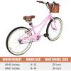 imageWEIZE Girls Bike for 614 Years Old 20 24 Inch Kids Bike with Basket and Kickstand Retro Style Childrens Bicycle for Teen Girls Lightweight Steel Frame Multiple ColorsPink