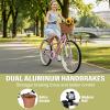 imageWEIZE Girls Bike for 614 Years Old 20 24 Inch Kids Bike with Basket and Kickstand Retro Style Childrens Bicycle for Teen Girls Lightweight Steel Frame Multiple ColorsPink