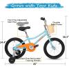 imageWEIZE Kids Bike 16 20 Inch Children Bicycle for Boys ampamp Girls Ages 412 Years Old Rider Height 4162 Inch Adjustable Seat ampamp Handlebars Coaster Brake Multiple Color OptionsBlue