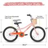 imageWEIZE Kids Bike 16 20 Inch Children Bicycle for Boys ampamp Girls Ages 412 Years Old Rider Height 4162 Inch Adjustable Seat ampamp Handlebars Coaster Brake Multiple Color OptionsPink