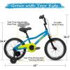 imageWEIZE Kids Bike 16 20 Inch Children Bicycle for Boys ampamp Girls Ages 412 Years Old Rider Height 4162 Inch Adjustable Seat ampamp Handlebars Coaster Brake Multiple Color OptionsDark blue