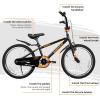 imageWEIZE Kids Bikes16 20 Inch Boys Bike for KidsBMX Style Bicycle for Boys Girls Ages 412 Years OldKids Bicycle with Adjustable SeatTraining WheelsFront and Rear FenderMultiple Color OptionsBlack