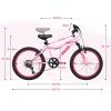 imageWEIZE 20 24 Inch Kids Mountain BikeKids Bike for Girls Age 614 Year Old6 Speed Kid Bicycle with Front Suspension ForkAdjustable Seat HeightHighCarbon Steel FrameIdeal for Girl AdventurersPeach Pink