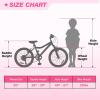 imageWEIZE 20 24 Inch Kids Mountain BikeKids Bike for Girls Age 614 Year Old6 Speed Kid Bicycle with Front Suspension ForkAdjustable Seat HeightHighCarbon Steel FrameIdeal for Girl AdventurersPeach Pink