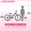 imageWEIZE 20 24 Inch Kids Mountain BikeKids Bike for Girls Age 614 Year Old6 Speed Kid Bicycle with Front Suspension ForkAdjustable Seat HeightHighCarbon Steel FrameIdeal for Girl AdventurersPeach Pink