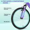 imageWEIZE 20 24 Inch Kids Mountain BikeKids Bike for Girls Age 614 Year Old6 Speed Kid Bicycle with Front Suspension ForkAdjustable Seat HeightHighCarbon Steel FrameIdeal for Girl AdventurersPurple