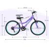 imageWEIZE 20 24 Inch Kids Mountain BikeKids Bike for Girls Age 614 Year Old6 Speed Kid Bicycle with Front Suspension ForkAdjustable Seat HeightHighCarbon Steel FrameIdeal for Girl AdventurersPurple