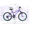 imageWEIZE 20 24 Inch Kids Mountain BikeKids Bike for Girls Age 614 Year Old6 Speed Kid Bicycle with Front Suspension ForkAdjustable Seat HeightHighCarbon Steel FrameIdeal for Girl AdventurersPurple