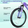 imageWEIZE 20 24 Inch Kids Mountain BikeKids Bike for Girls Age 614 Year Old6 Speed Kid Bicycle with Front Suspension ForkAdjustable Seat HeightHighCarbon Steel FrameIdeal for Girl AdventurersPurple