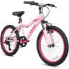 imageWEIZE 20 24 Inch Kids Mountain BikeKids Bike for Girls Age 614 Year Old6 Speed Kid Bicycle with Front Suspension ForkAdjustable Seat HeightHighCarbon Steel FrameIdeal for Girl AdventurersPeach Pink