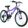 imageWEIZE 20 24 Inch Kids Mountain BikeKids Bike for Girls Age 614 Year Old6 Speed Kid Bicycle with Front Suspension ForkAdjustable Seat HeightHighCarbon Steel FrameIdeal for Girl AdventurersPurple