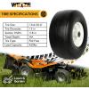 imageWEIZE 13x6506 Flat Free Lawn Mower Tire with Rim Fit Most Cub cadet Toro Zero Turn Mower 55quot Centered Hub 34quot or 58quot or 12quot Bushing 450lbs Capacity Set of 2 Not Fit Gravely