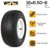 imageWEIZE 16x6508 Lawn Mower Tires with Rim Fit Most John Deere 3quot35quot4quot45quot5quot Offset Hub 34quot or 58quot or 12quot Bearing 16x658 Tractor Turf Tire 4 Ply Tubeless 615lbs Capacity Set of 2