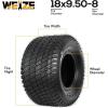imageWEIZE 18x9508 Lawn Mower Tire 18x958 Lawn Tractor Tire 18x95x8 Utility Cart Turf Tires 4 PR Tubeless 1040lbs Capacity Set of 2