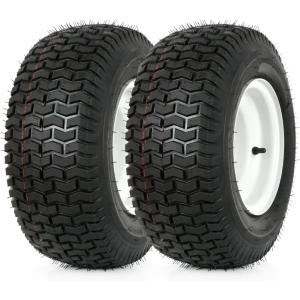 imageWEIZE 16x6508 Lawn Mower Tires with Rim Fit Most John Deere 3quot35quot4quot45quot5quot Offset Hub 34quot or 58quot or 12quot Bearing 16x658 Tractor Turf Tire 4 Ply Tubeless 615lbs Capacity Set of 2
