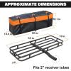 imageWEIZE 53 x 19 x 418 Inch Hitch Cargo Carrier 500 lbs Capacity Steel Hitch Cargo Rack Basket with Net Strap Tightener for Car SUV Truck Traveling Camping 2 ReceiverHITCH BASKET 53 with Bag