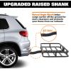 imageWEIZE 53 x 19 x 418 Inch Hitch Cargo Carrier 500 lbs Capacity Steel Hitch Cargo Rack Basket with Net Strap Tightener for Car SUV Truck Traveling Camping 2 ReceiverHITCH BASKET 53