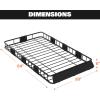 imageWEIZE 53 x 19 x 418 Inch Hitch Cargo Carrier 500 lbs Capacity Steel Hitch Cargo Rack Basket with Net Strap Tightener for Car SUV Truck Traveling Camping 2 ReceiverROOF BASKET 64 with Bag  Net  Straps
