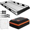 imageWEIZE 53 x 19 x 418 Inch Hitch Cargo Carrier 500 lbs Capacity Steel Hitch Cargo Rack Basket with Net Strap Tightener for Car SUV Truck Traveling Camping 2 ReceiverROOF BASKET 64 with Bag  Net  Straps