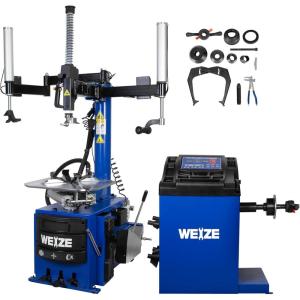 imageWEIZE 110V 20 HP Tire Changer and Wheel Balancer Combo1024 Rim Air Bead Blaster Tire Changer Machine with Dual Assist Arms for Tire Changing Tire Mounting and BalancingDual Assist Arm