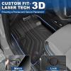 imageWEIZE Floor Mats Compatible with F250F350 All Weather Floor Liners for 20172024 2025 Ford F250F350 SuperCrew Cab Rear with Under Seat Fold Flat StorageSet of 3
