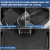 imageWeize Floor Mats Cargo Liner for Dodge Ram 1500 Crew Cab 20192024 New Body NOT Classic Models Rear Row with Underseat Storage Box AllWeather TPE Custom Fit Bucket Seat 1st amp 2nd Row Black