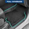 imageWeize Floor Mats Cargo Liner for Dodge Ram 1500 Crew Cab 20192024 New Body NOT Classic Models Rear Row with Underseat Storage Box AllWeather TPE Custom Fit Bucket Seat 1st amp 2nd Row Black