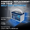 image:imageWEIZE 36V 60AH Bluetooth LiFePO4 Lithium Battery Builtin 150A BMS LowTemp Protection Deep Cycle 350A5S Peak Discharge Battery Perfect for Golf Cart Trolling Motor Solar System RV Off Grid