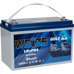 image:imageWEIZE 36V 60AH Bluetooth LiFePO4 Lithium Battery Builtin 150A BMS LowTemp Protection Deep Cycle 350A5S Peak Discharge Battery Perfect for Golf Cart Trolling Motor Solar System RV Off Grid